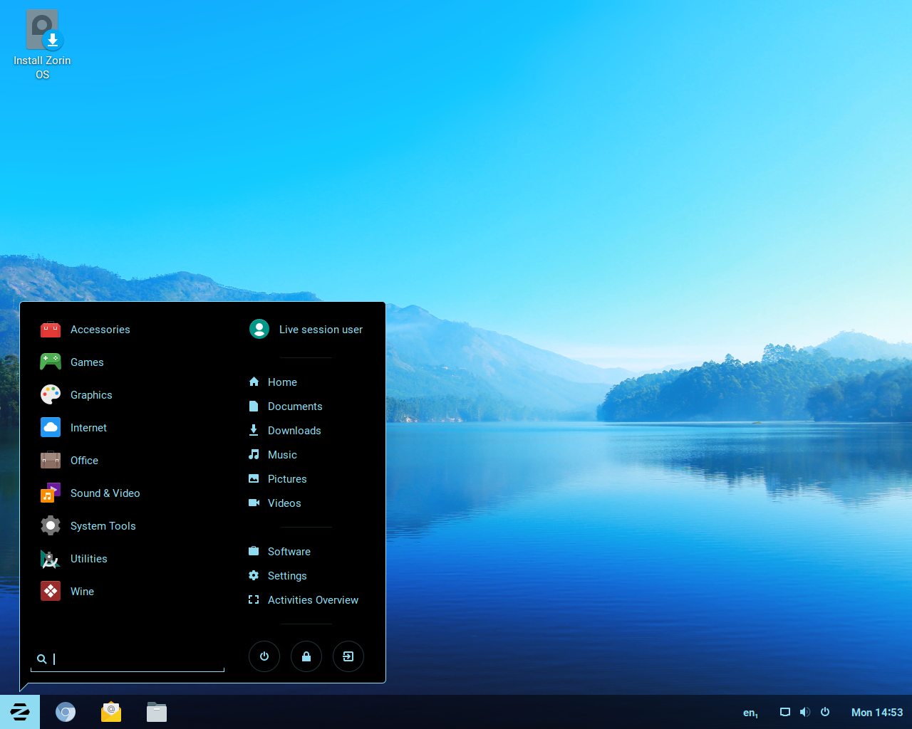 Zorin desktop screenshot: 12 beta
