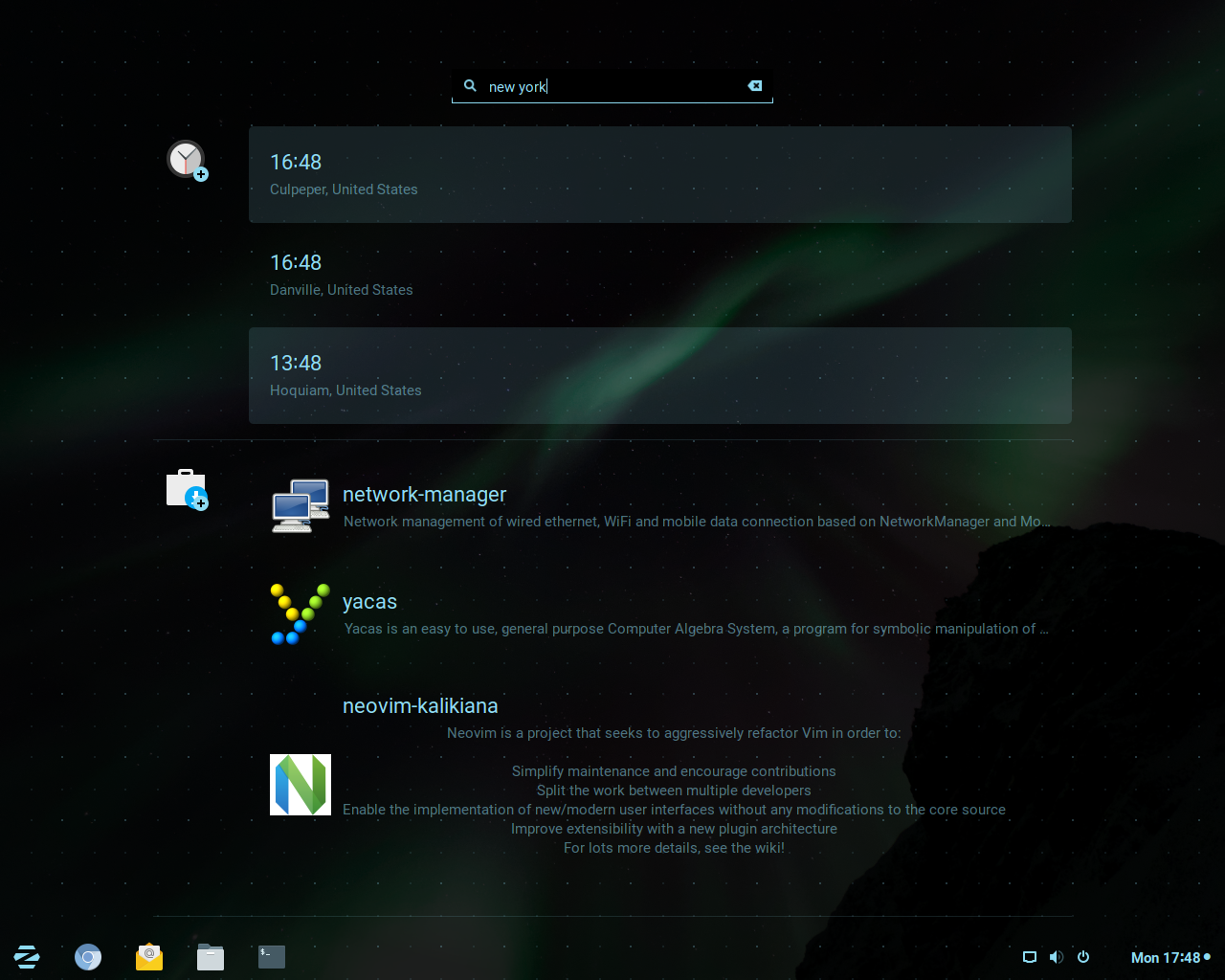 Zorin desktop screenshot: 12 search