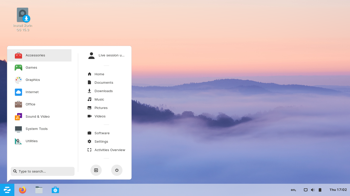 Zorin desktop screenshot: 15.3