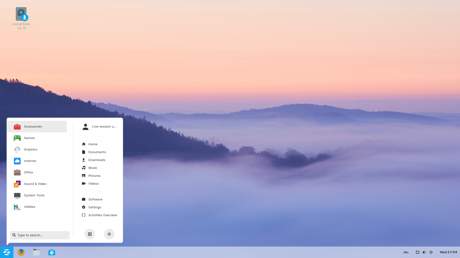 Zorin desktop screenshot: 15
