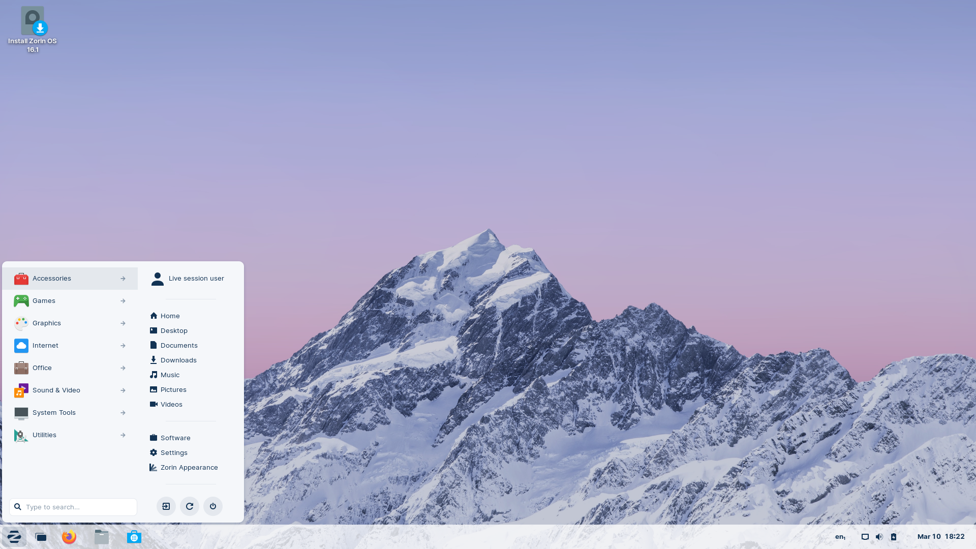 Zorin desktop screenshot: 16.1