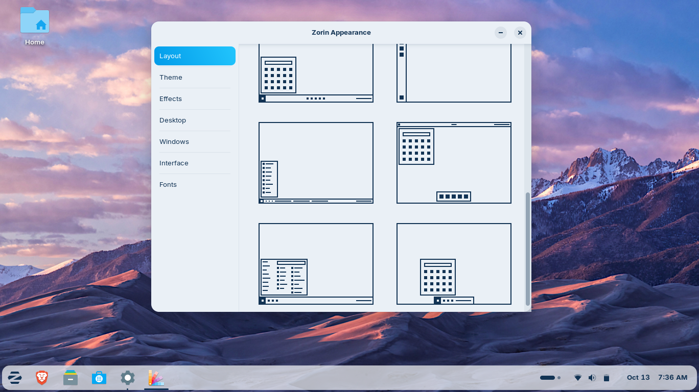 Zorin desktop screenshot: 18 paid desktop