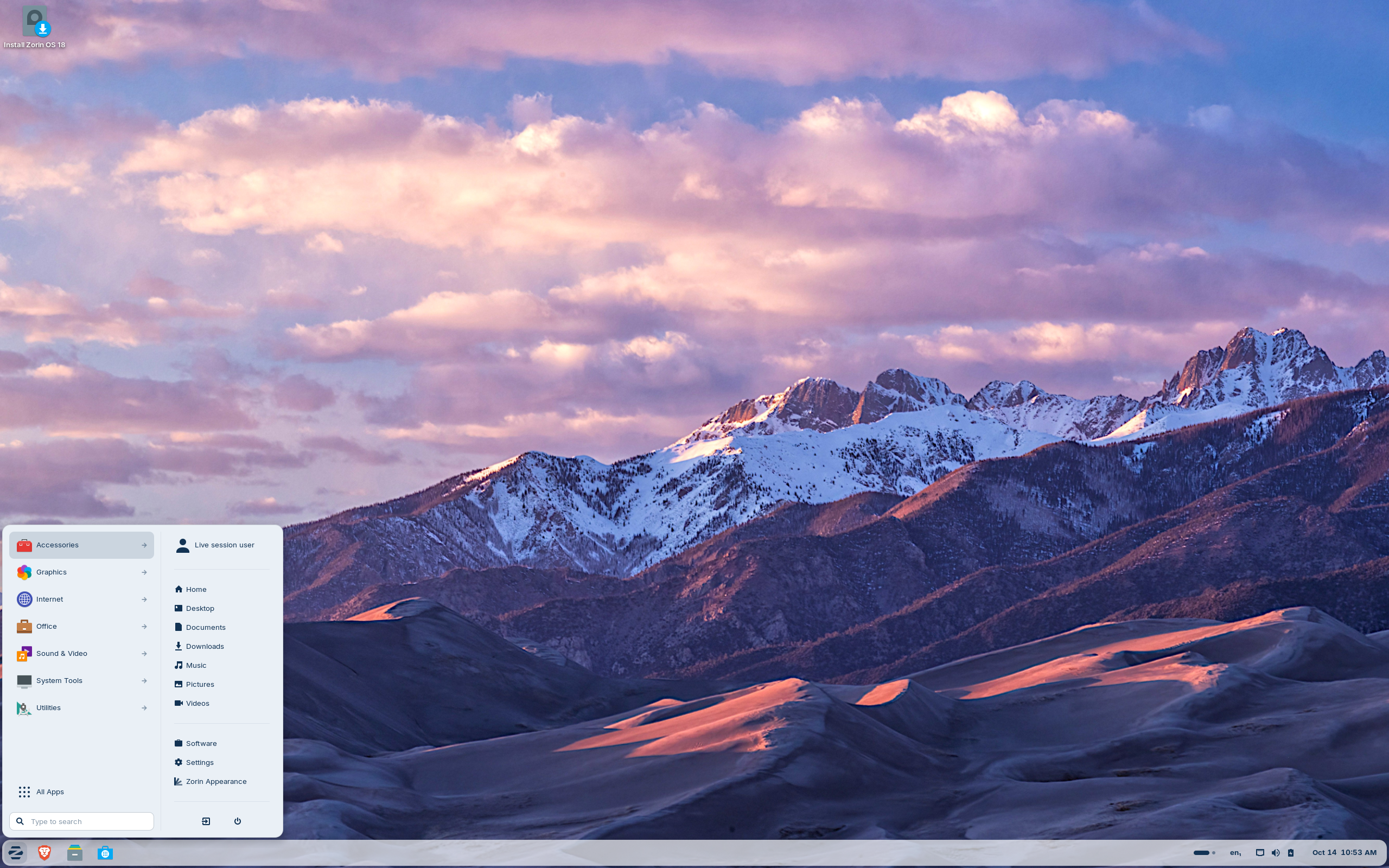 Zorin desktop screenshot: 18