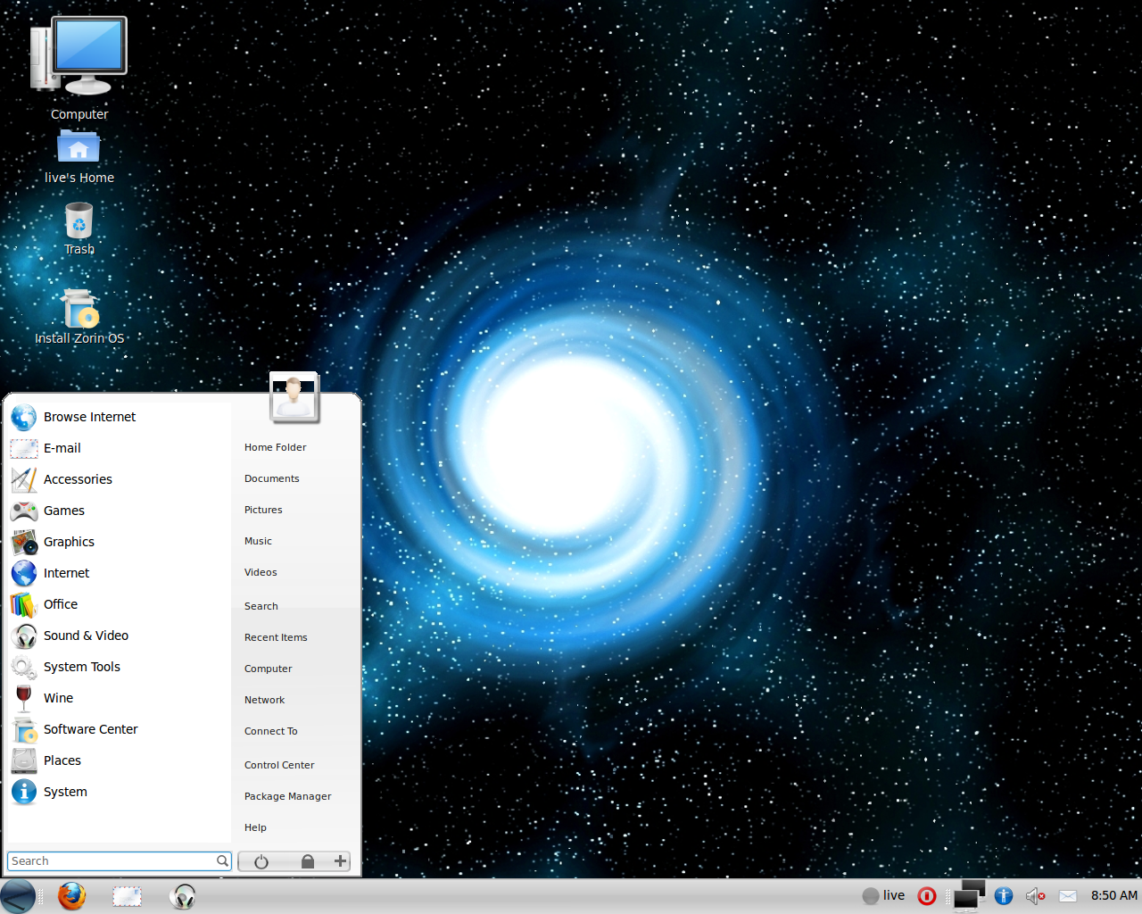 Zorin desktop screenshot: 3