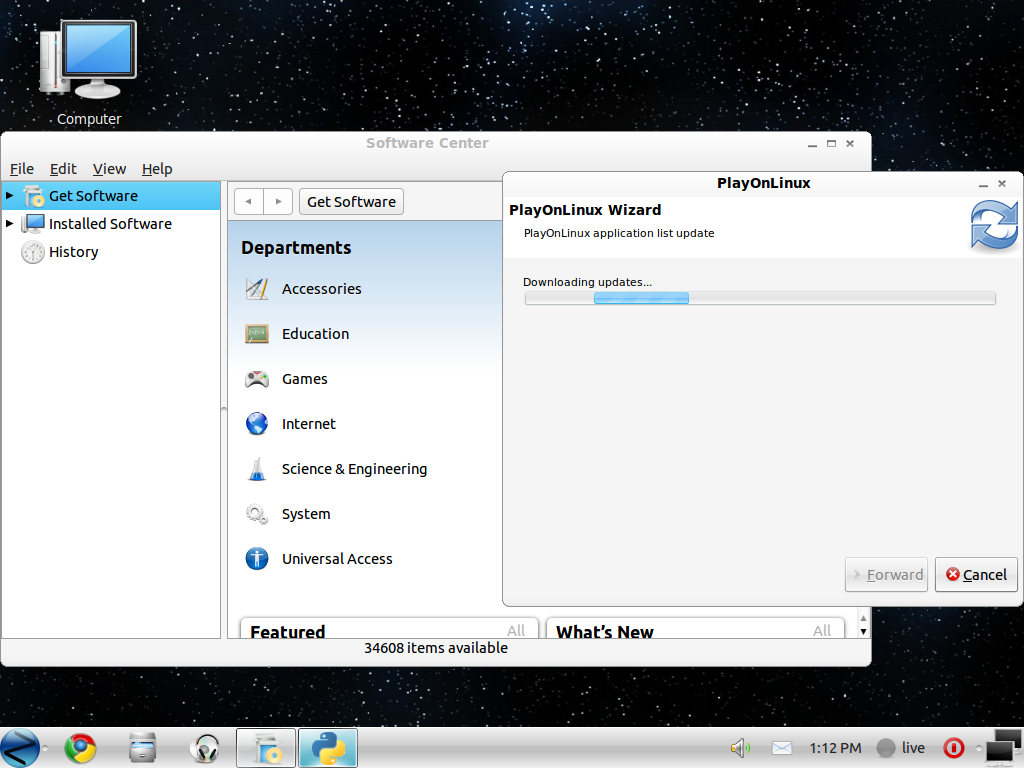 Zorin desktop screenshot: 4 software