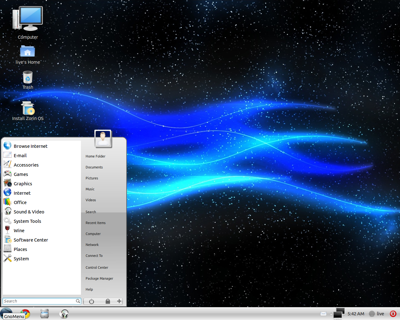 Zorin desktop screenshot: 4